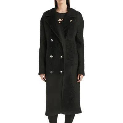 Karl Lagerfeld Womens Double-breasted Wool Overcoat