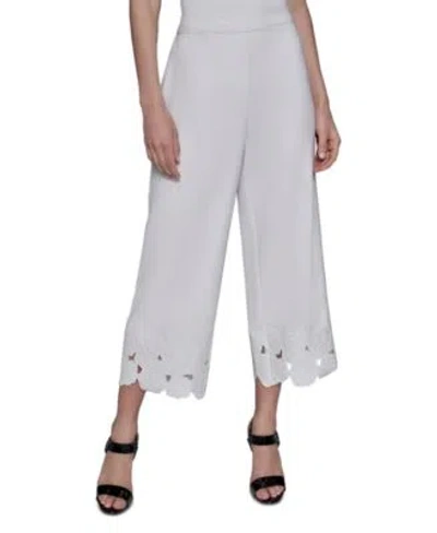Karl Lagerfeld Womens Floral Hem Pull On Pants 0 14p