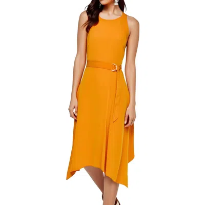 Karl Lagerfeld Womens Handkerchief Hem Polyester Midi Dress