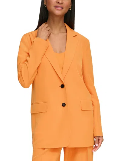 Karl Lagerfeld Womens Oversized Suit Separate Two-button Blazer In Yellow