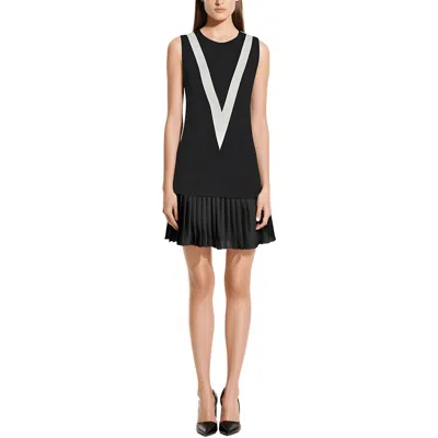 Karl Lagerfeld Womens Pleated Polyester Midi Dress