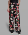 Karl Lagerfeld Womens Printed Pull On Soft Pants In Multi