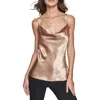 Karl Lagerfeld Womens Rhinestone Satin Camisole In Multi
