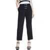 Karl Lagerfeld Womens Sailor Wide Leg Cropped Pants In Black