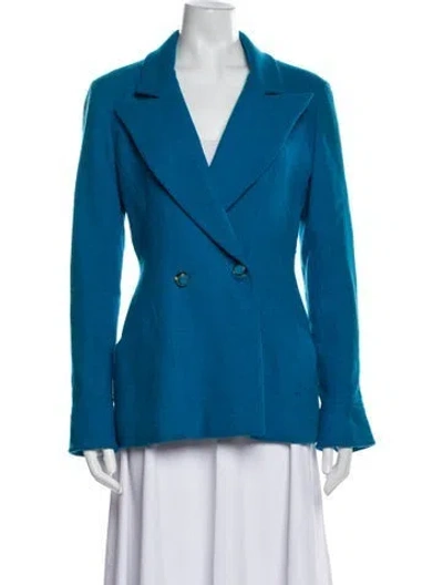 Pre-owned Karl Lagerfeld Wool Blazer In Blue