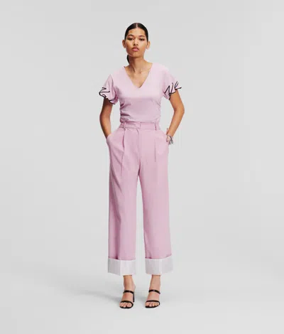 Karl Lagerfeld Wool-blend Pants Handpicked By Hun Kim