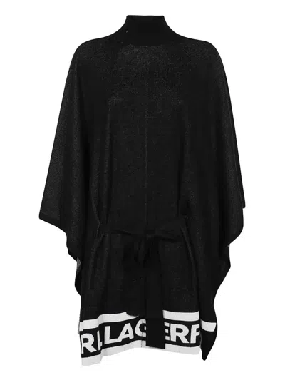 KARL LAGERFELD WOOL-BLEND PONCHO