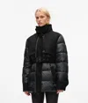 Karl Lagerfeld Wool-blend Puffer Jacket In Black