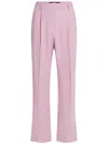 Karl Lagerfeld High-waist Straight-leg Tailored Trousers In Pink