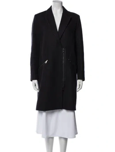 Pre-owned Karl Lagerfeld Wool Coat In Black
