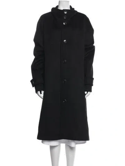 Pre-owned Karl Lagerfeld Wool Coat W/ Tags In Blue