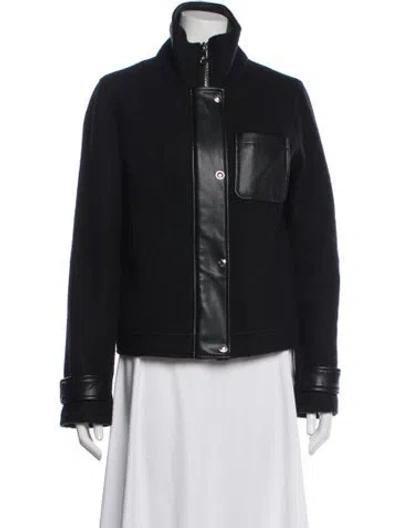 Pre-owned Karl Lagerfeld Wool Jacket In Black