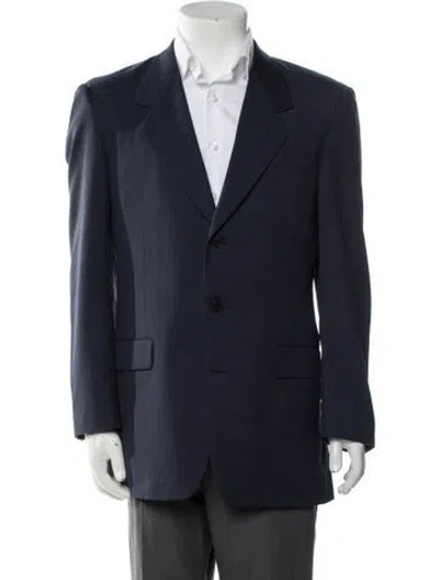 Pre-owned Karl Lagerfeld Wool Jacket In Blue