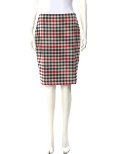 Pre-owned Karl Lagerfeld Wool Knee-length Skirt In Multi