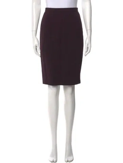 Pre-owned Karl Lagerfeld Wool Knee-length Skirt In Purple