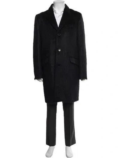 Pre-owned Karl Lagerfeld Wool Overcoat In Black