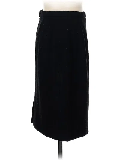 Pre-owned Karl Lagerfeld Wool Skirt In Black