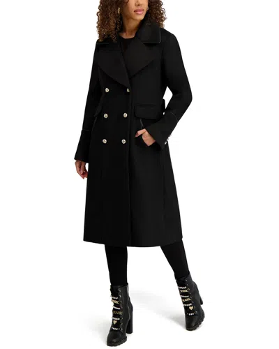 Karl Lagerfeld Wool-blend Coat In Black