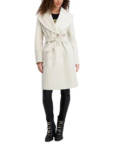 Karl Lagerfeld Wool-blend Coat In Gray