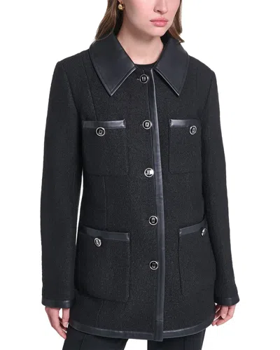 Karl Lagerfeld Wool-blend Jacket In Black