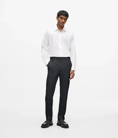 Karl Lagerfeld Wool-blend Pants In Black