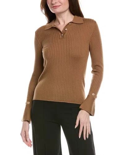 Karl Lagerfeld Woven Blouse In Brown