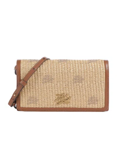 Karl Lagerfeld Woven Shoulder Bag In Red