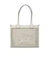 Karl Lagerfeld Woven Shoulder Bag In White