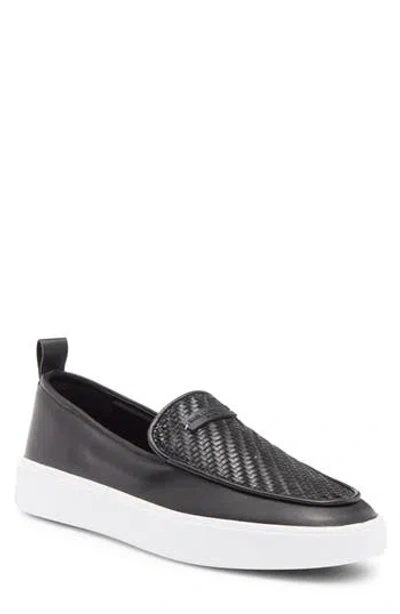 Karl Lagerfeld Woven Slip-on Sneaker In Black