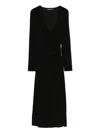 Karl Lagerfeld Wrap-design Midi Dress In Black
