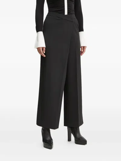 KARL LAGERFELD WRAP-FRONT PANTS