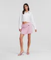Karl Lagerfeld Wrap Mini Skirt Handpicked By Hun Kim In Pink