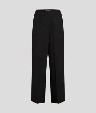 Karl Lagerfeld Wrap Pants In Black