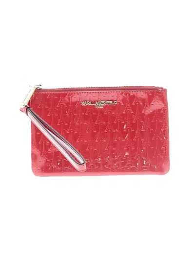 Pre-owned Karl Lagerfeld Wristlet In Red