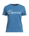 Karl Lagerfeld X Alled Martinez Woman T-shirt Light Blue Size S Organic Cotton In Blue