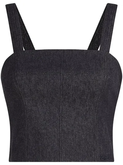 Karl Lagerfeld X Amber Valletta Denim Look Bandeaux Top In <p><strong>gender:</strong> Women