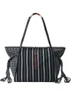 Karl Lagerfeld X Amber Valletta Striped Tote Bag In Schwarz