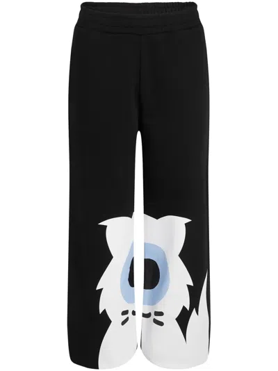 Karl Lagerfeld X Darcel Disappoints Graphic-print Track Pants In Black