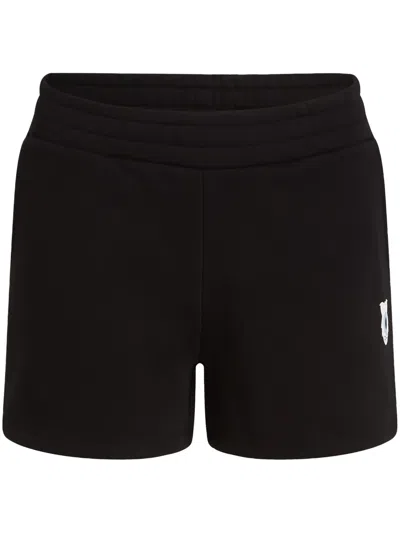 Karl Lagerfeld X Dd Logo-print Organic Cotton Shorts In Black