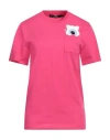 Karl Lagerfeld X Darcel Disappoints Woman T-shirt Fuchsia Size M Organic Cotton In Pink