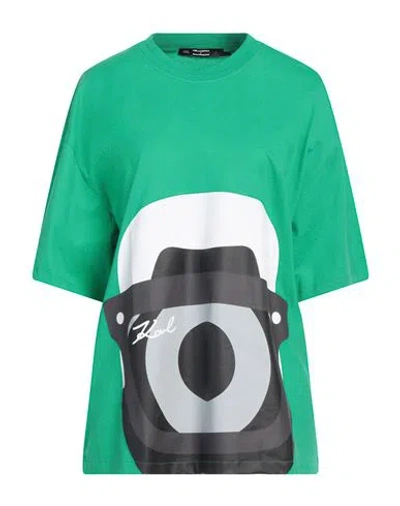Karl Lagerfeld X Darcel Disappoints Woman T-shirt Green Size M Cotton