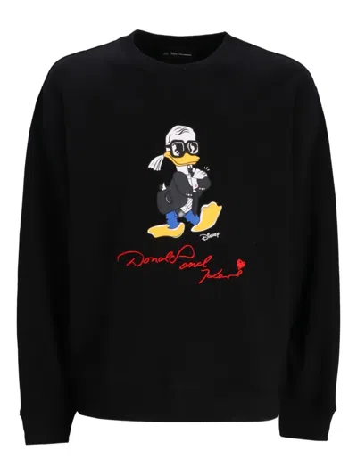 Karl Lagerfeld X Disney Crew-neck Sweatshirt In Black