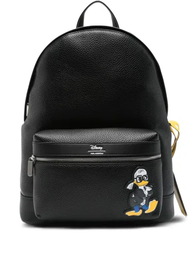 Karl Lagerfeld X Disney Donald Duck Backpack In Black