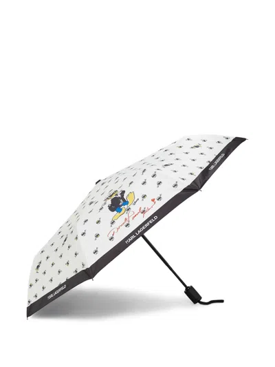 Karl Lagerfeld X Disney Printed Umbrella In White