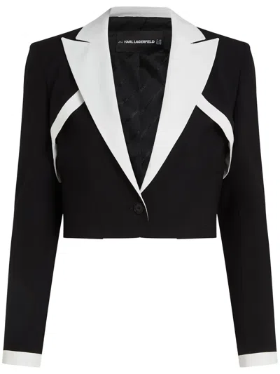 Karl Lagerfeld X Joann Tailored Blazer In Black