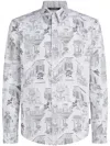 Karl Lagerfeld X Jorge Parra Hemd Mit Durchgehendem Print In Weiss