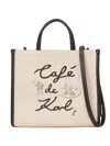 Karl Lagerfeld X Jorge Parra Canvas Tote Bag In Neutrals