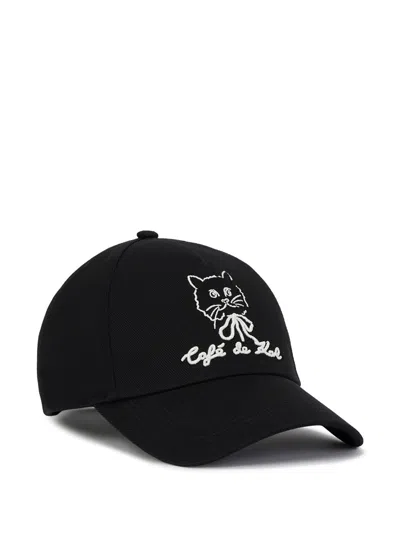 Karl Lagerfeld X Jorge Parra Choupette Cap In Black