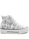 Karl Lagerfeld X Jorge Parra High-top Sneakers In White