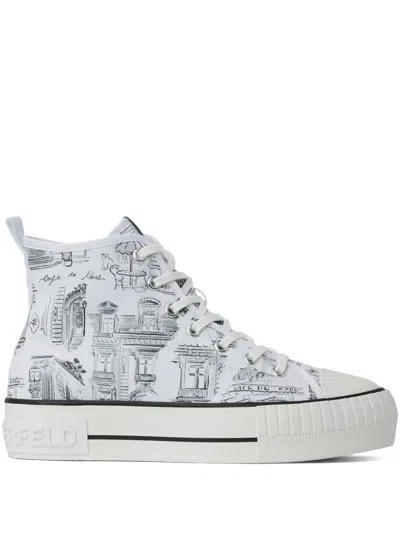 Karl Lagerfeld X Jorge Parra Kampus Max Sneakers In White